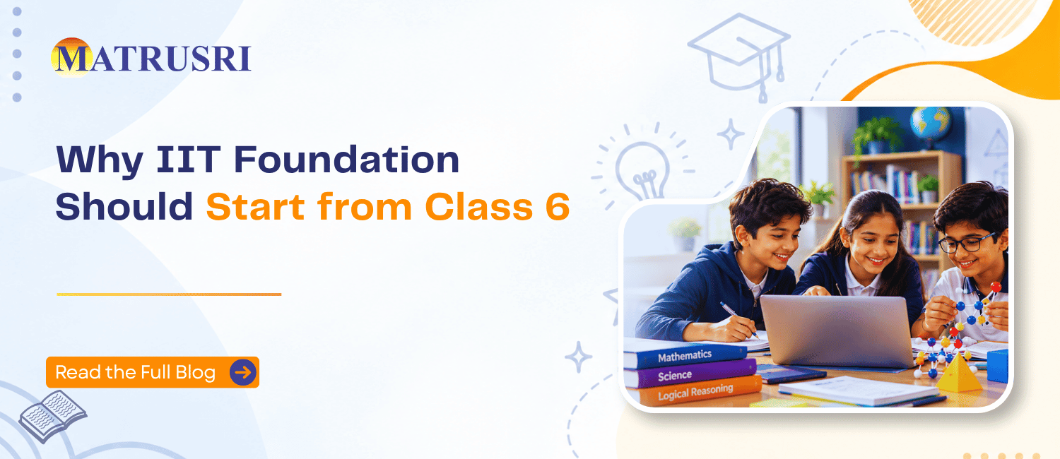 Class 6 students learning mathematics, science, and logical reasoning through collaborative STEM activities for IIT Foundation preparation.